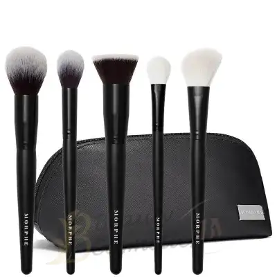 Morphe Face The Beat 5 Piece Brush Collection and Bag 